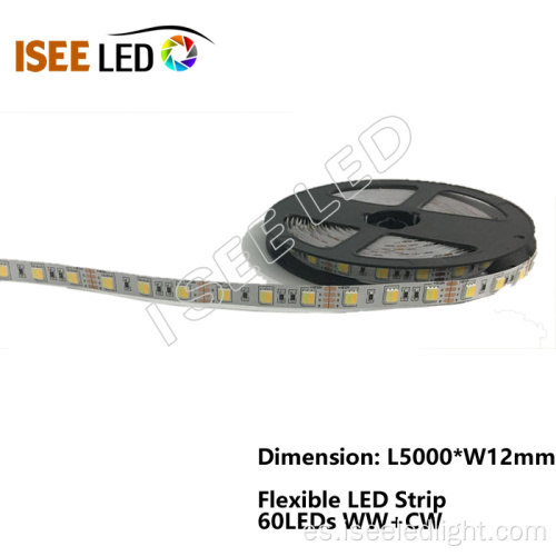 60Leds / m SMD5050 luces de tira flexibles del LED
